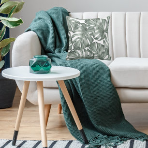 Tropische Waterverf Modern oasis leest Patroon Buitenkussen