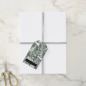 Tropische Waterverf Modern oasis leest Patroon Cadeaulabel (Met Touw)