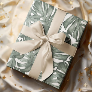 Tropische Waterverf Modern oasis leest Patroon Cadeaupapier