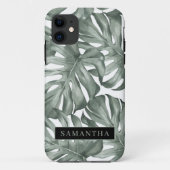 Tropische Waterverf Modern oasis leest Patroon Case-Mate iPhone Case (Achterkant)