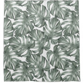 Tropische Waterverf Modern oasis leest Patroon Douchegordijn (Voorkant)