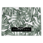 Tropische Waterverf Modern oasis leest Patroon Groot Cadeauzakje (Voorkant)