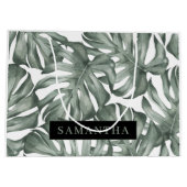 Tropische Waterverf Modern oasis leest Patroon Groot Cadeauzakje (Achterkant)