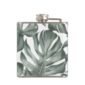 Tropische Waterverf Modern oasis leest Patroon Heupfles (Achterkant)