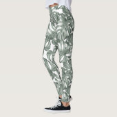 Tropische Waterverf Modern oasis leest Patroon Leggings (Links)