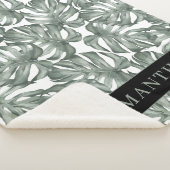 Tropische Waterverf Modern oasis leest Patroon Sherpa Deken (3/4)