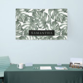 Tropische Waterverf Modern oasis leest Patroon Spandoek (Beurs)