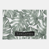 Tropische Waterverf Modern oasis leest Patroon Theedoek (Horizontaal)