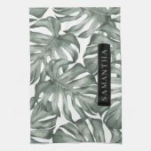 Tropische Waterverf Modern oasis leest Patroon Theedoek (Verticaal)