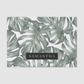 Tropische Waterverf Modern oasis leest Patroon Tissuepapier (Voorkant)