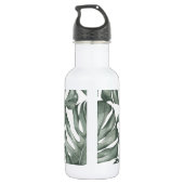 Tropische Waterverf Modern oasis leest Patroon Waterfles (Achterkant)