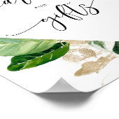 Tropische waterverf Monstera Kaarten en cadeaus Poster (Hoek)