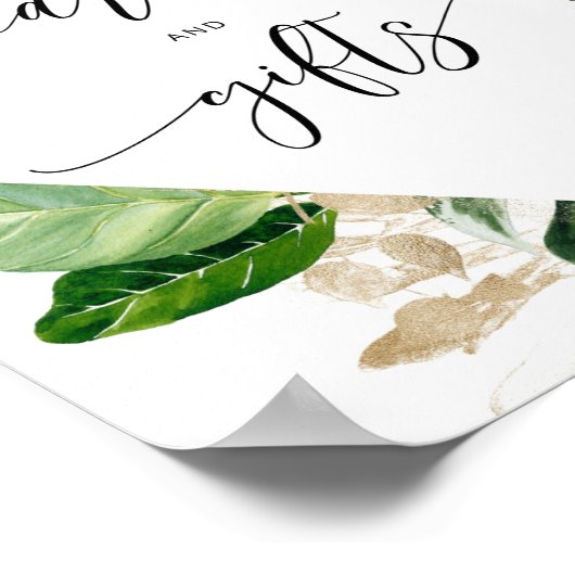 Tropische waterverf Monstera Kaarten en cadeaus Poster (Hoek)