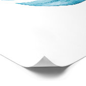 Tropische Waterverf Monstera Leaf Illustratie Poster (Hoek)