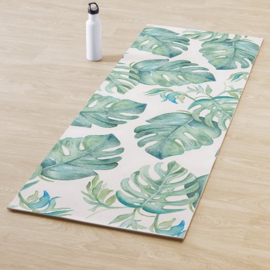 Tropische Waterverf Monstera Yoga Mats Yogamat (In situ)