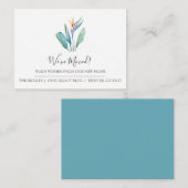 Tropische Waterverf Nieuwe startkondiging Informatiekaartje (Voorkant / Achterkant)