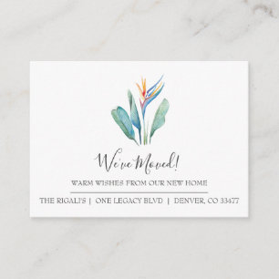 Tropische Waterverf Nieuwe startkondiging Informatiekaartje