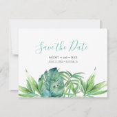 Tropische Waterverf Non-Photo Sla de datum op Save The Date (Voorkant)