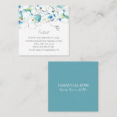 Tropische Waterverf Orchid Flowers Vierkante Visitekaartje (Voorkant / Achterkant)