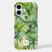 Tropische Waterverf Palm Botanisch Monogram Case-Mate iPhone Case (Achterkant)