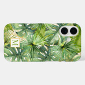 Tropische Waterverf Palm Botanisch Monogram Case-Mate iPhone Case (Achterkant (horizontaal))