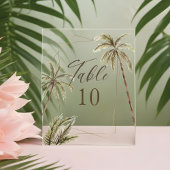 Tropische Waterverf Palm Trees Bohemian Wedding Acryl Bord
