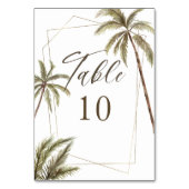 Tropische Waterverf Palm Trees Bohemian Wedding Kaart (Achterkant)