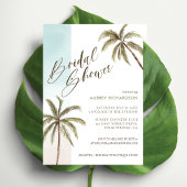 Tropische Waterverf Palm Trees Boho Vrijgezellenfe Kaart