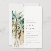 Tropische Waterverf Palm Trees Couples Shower Kaart (Voorkant)