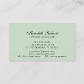 Tropische Waterverf Palm Trees Jewelry Designer Visitekaartje (Achterkant)