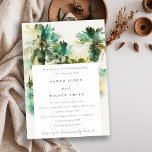 Tropische Waterverf Palm Trees Rehearsal Dinner Kaart<br><div class="desc">Dusky Green Tropical Waterverf Palm Trees Theme Collectie... het is een elegante waterverf Illustratie van tropische palmtortel perfect voor je tropische beachy bruiloft & feestjes. Het is zeer gemakkelijk om, met uw persoonlijke details aan te passen. Als u een ander bijpassend product of aanpassing nodig hebt, bericht dan via Zazzle....</div>