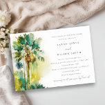 Tropische Waterverf Palm Trees Rehearsal Dinner Kaart<br><div class="desc">Dusky Green Tropical Waterverf Palm Trees Theme Collectie... het is een elegante waterverf Illustratie van tropische palmtortel perfect voor je tropische beachy bruiloft & feestjes. Het is zeer gemakkelijk om, met uw persoonlijke details aan te passen. Als u een ander bijpassend product of aanpassing nodig hebt, bericht dan via Zazzle....</div>