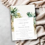 Tropische Waterverf Palm Trees Rehearsal Dinner Kaart<br><div class="desc">Tropische Waterverf Palm Trees Theme Collectie...  het is een elegante waterverf Illustratie van tropische palmtress perfect voor je tropische beachy bruiloft & feestjes. Het is zeer gemakkelijk om,  met uw persoonlijke details aan te passen. Als u een ander bijpassend product of aanpassing nodig hebt,  bericht dan via Zazzle.</div>