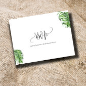 Tropische Waterverf palmbladeren bruiloft RSVP Briefkaart