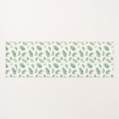 Tropische Waterverf Palmbladeren Patroon Custom Yogamat (Voorkant (horizontaal))
