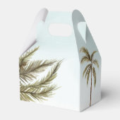 Tropische Waterverf palmbomen Baby shower Bedankdoosjes (Achterkant)