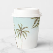 Tropische Waterverf palmbomen Baby shower Papieren Bekers (Achterkant)