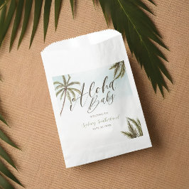 Tropische Waterverf Palmbomen Baby shower Welkom Bedankzakje