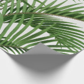 Tropische Waterverf palmbomen Cadeaupapier (Hoek)