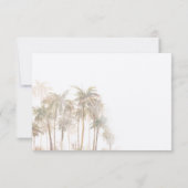 Tropische Waterverf palmbomen gepersonaliseerd Notitiekaartje (Achterkant)
