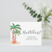 Tropische Waterverf palmbomen in beweging Aankondigingskaart (Staand voorkant)