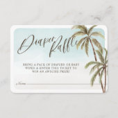 Tropische Waterverf Palmbomen Luierloof Informatiekaartje (Voorkant)