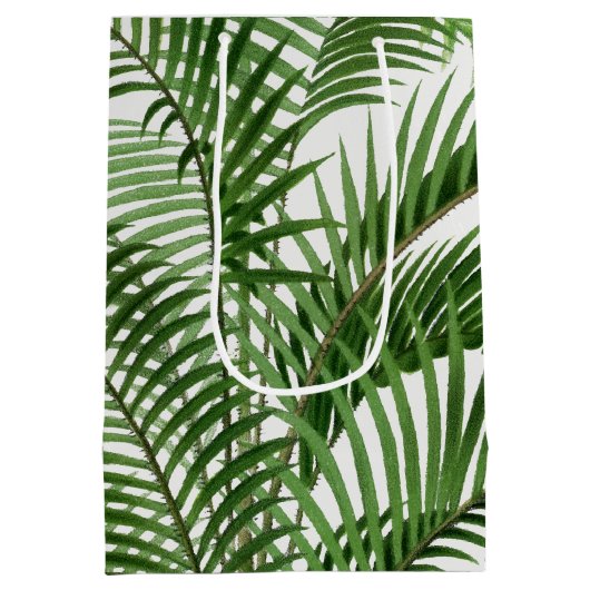 Tropische Waterverf palmbomen Medium Cadeauzakje (Achterkant)