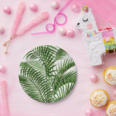 Tropische Waterverf palmbomen Papieren Bordje (Feest)