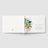 Tropische Waterverf Palmboom Bruidsdiner Gastenboek (Volledig)
