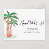 Tropische Waterverf palmboom in beweging Aankondigingskaart (Voorkant)