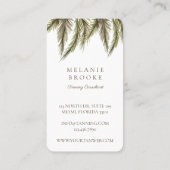 Tropische Waterverf palmboom looiend salon White Visitekaartje (Achterkant)