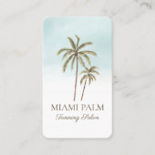 Tropische Waterverf palmboom looisalon Visitekaartje (Voorkant)