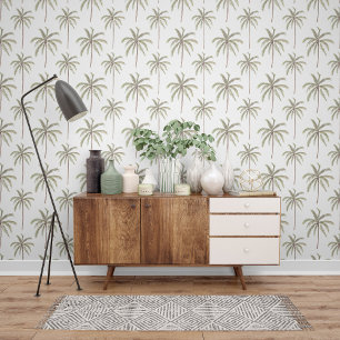 tropische Waterverf palmboompatroon Behang