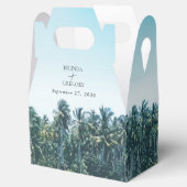 Tropische Waterverf Palmen & Strandbruiloft Bedankdoosjes (Geopend)